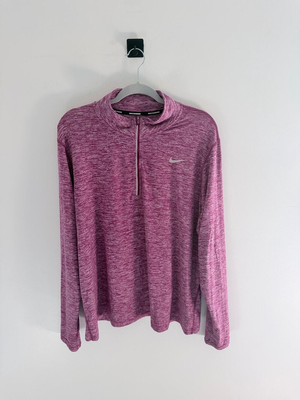 Nike Women's Dri-FIT Element Heathered Pink/Purple Half-Zip Running Top-Size 3X